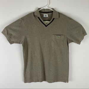 VTG Lacoste Spain cotton v-neck stripe polo, 4 (S)